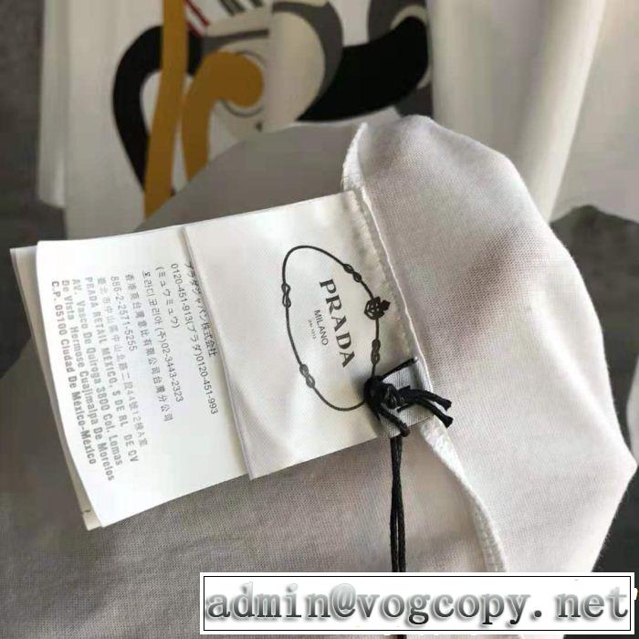 PRADA プラダ 半袖Tシャツ 大人カジュアル夏ファッション2019 夏気分UP最新コレクション