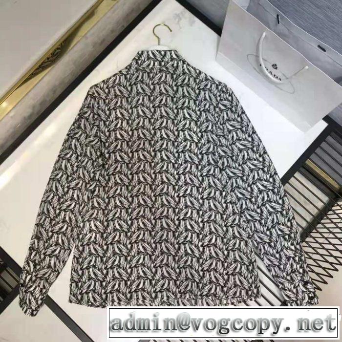 2019春夏のトレンド新商品 一押し注目ブランドファション PRADA プラダ 長袖 シャツ レディース