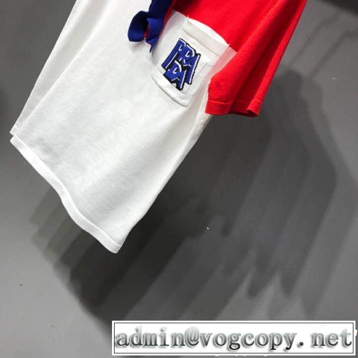 2019春夏の大注目トレンド 今年春夏ファション流行り PRADA プラダ 半袖Tシャツ 2色可選