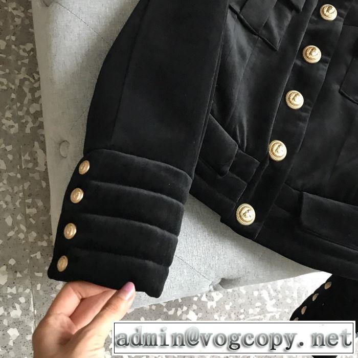 バルマン BALMAIN 最新秋冬トレンドをチェック！2019-20秋冬  ハーフコート今年の流行りファション  2色可選 絶対おさえるべきカラーと最新