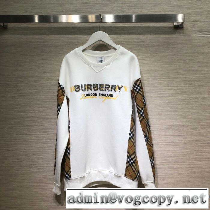 秋服コーデ2019年版 バーバリー BURBERRY 大胆なチェックの人気トレンド プルオーバーパーカー 2色可選 秋にはやる最新作を先取り