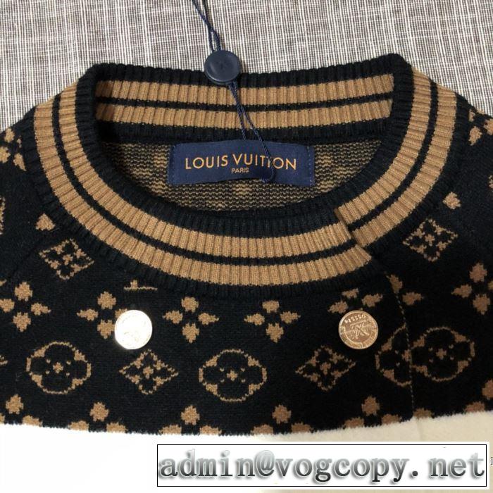 最新トレンドコーデおすすめ　ルイ ヴィトン LOUIS VUITTON　2019-2020秋冬のファッション　ニットコート　機能性が良くブランド新品