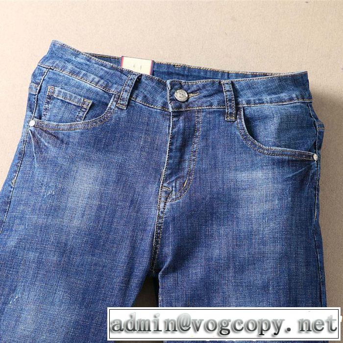 アルマーニ 2019年春夏流行ファッション 通勤の定番 ARMANI ストレートデニムパンツ