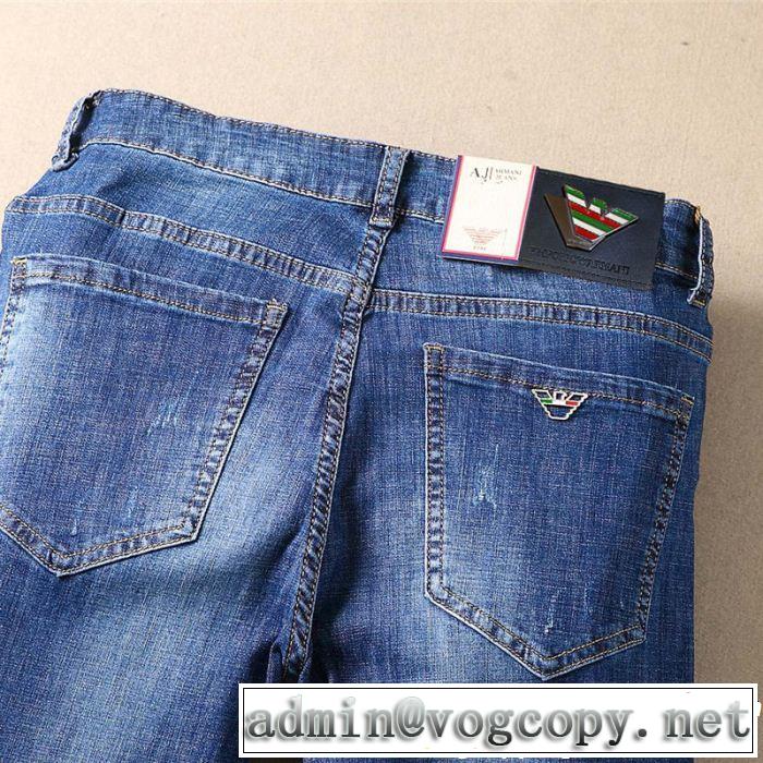 アルマーニ 2019年春夏流行ファッション 通勤の定番 ARMANI ストレートデニムパンツ