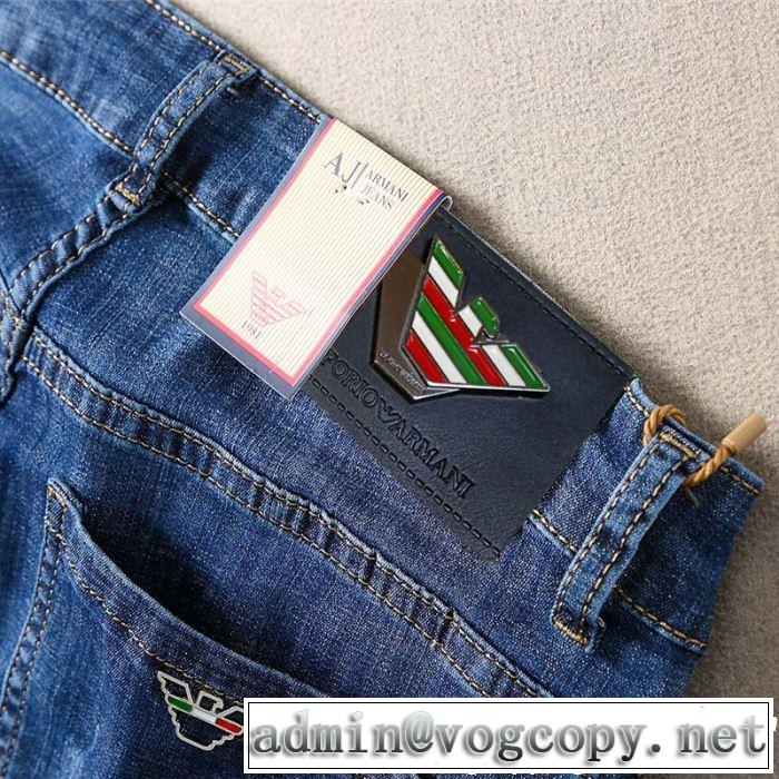 アルマーニ 2019年春夏流行ファッション 通勤の定番 ARMANI ストレートデニムパンツ