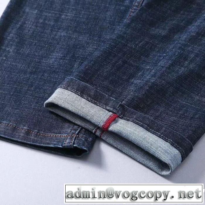 アルマーニ 2019夏ファション新品 夏っぽさ新作アイテム ARMANI ストレートデニムパンツ