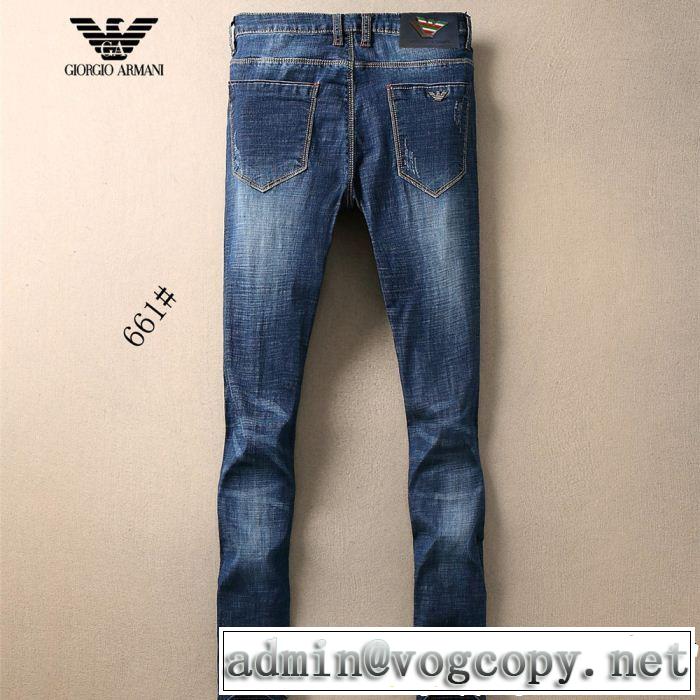 2019SSのトレンド商品 アルマーニ ARMANI ストレートデニムパンツ 今旬のシルエットバランス