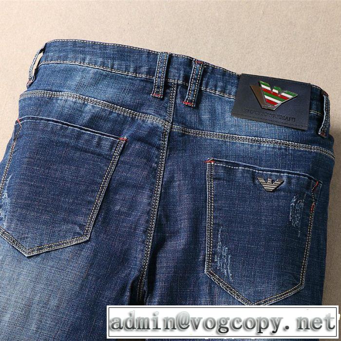 2019SSのトレンド商品 アルマーニ ARMANI ストレートデニムパンツ 今旬のシルエットバランス
