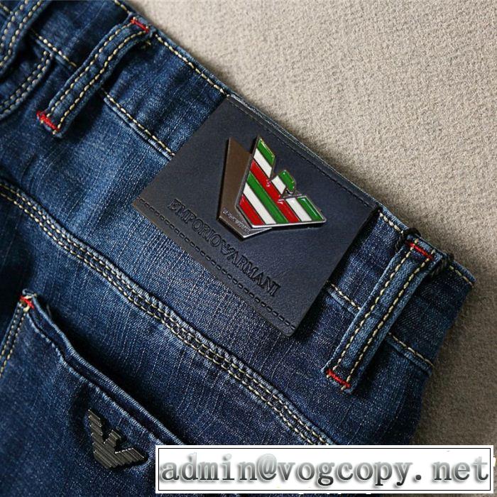 2019SSのトレンド商品 アルマーニ ARMANI ストレートデニムパンツ 今旬のシルエットバランス