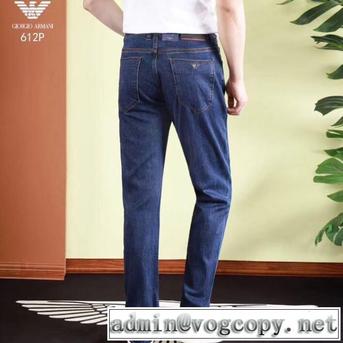優雅で都会的な装いに仕上げ アルマーニ 2019年春夏シーズンの人気 ARMANI  デニムパンツ