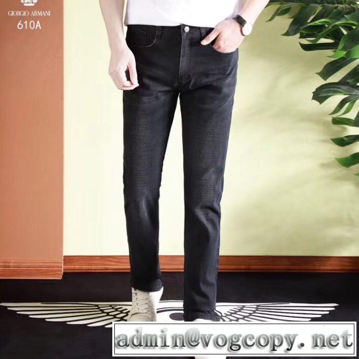 2019年夏の一押しファッションアイテム アルマーニ ARMANI 人気ストリートブランド新品 デニムパンツ
