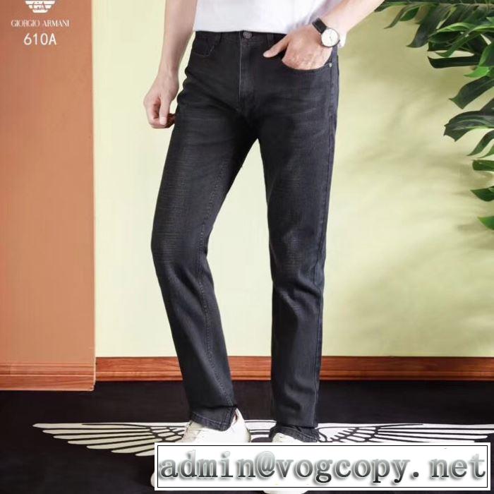2019年夏の一押しファッションアイテム アルマーニ ARMANI 人気ストリートブランド新品 デニムパンツ