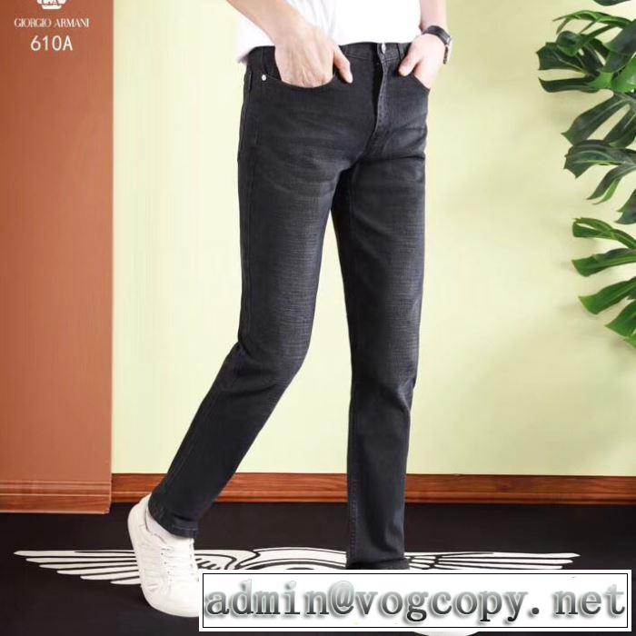 2019年夏の一押しファッションアイテム アルマーニ ARMANI 人気ストリートブランド新品 デニムパンツ