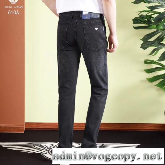 2019年夏の一押しファッションアイテム アルマーニ ARMANI 人気ストリートブランド新品 デニムパンツ