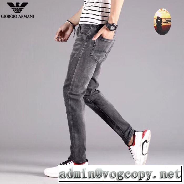 大人カジュアル夏ファッション2019 アルマーニ  季節感のあるファッション ARMANI デニムパンツ