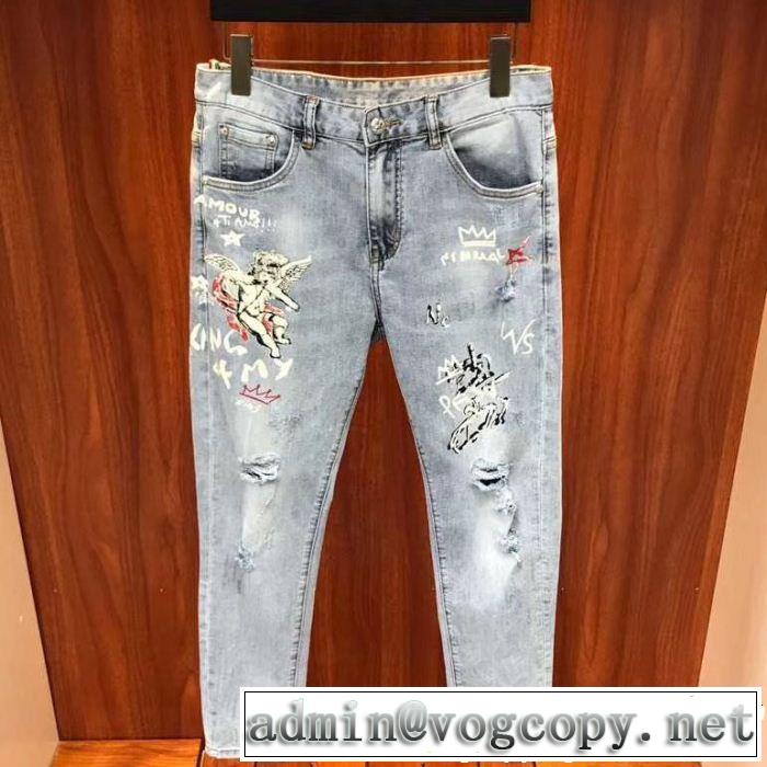  季節をまたい新作アイテム ドルチェ＆ガッバーナ Dolce&Gabbana 2019夏ファション新品 デニムパンツ 
