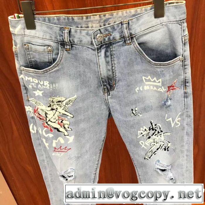 季節をまたい新作アイテム ドルチェ＆ガッバーナ Dolce&Gabbana 2019夏ファション新品 デニムパンツ