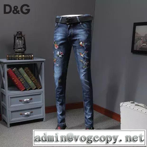 春夏の流行り2019新品 おしゃれデザインも大人気  ドルチェ＆ガッバーナ Dolce&Gabbana ブランド ジーンズ
