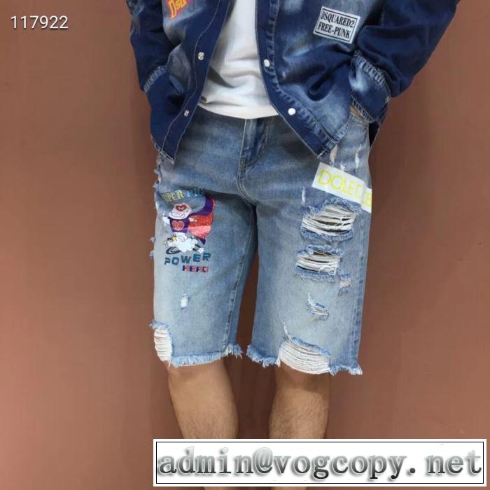クールな印象を引き立て ドルチェ＆ガッバーナ Dolce&Gabbana 2019SS デニムパンツ夏ファッションのおすすめ