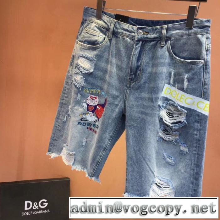 クールな印象を引き立て ドルチェ＆ガッバーナ Dolce&Gabbana 2019SS デニムパンツ夏ファッションのおすすめ