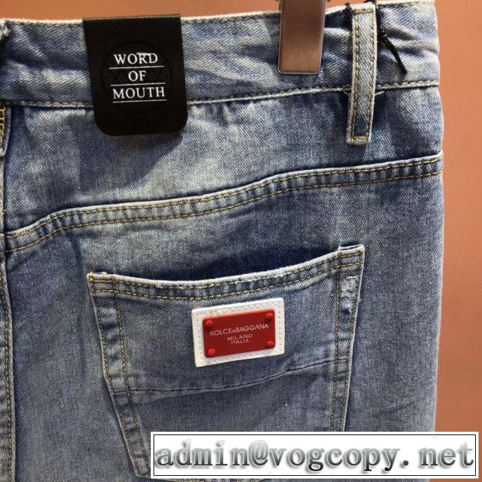 クールな印象を引き立て ドルチェ＆ガッバーナ Dolce&Gabbana 2019SS デニムパンツ夏ファッションのおすすめ
