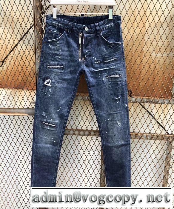2019春夏は人気定番 抜け感のあるキレイめ ディースクエアード DSQUARED2 テーパードデニムパンツ