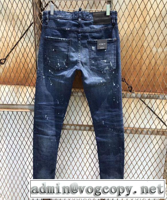 2019春夏は人気定番 抜け感のあるキレイめ ディースクエアード DSQUARED2 テーパードデニムパンツ
