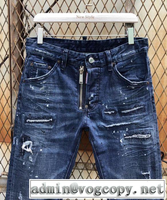 2019春夏は人気定番 抜け感のあるキレイめ ディースクエアード DSQUARED2 テーパードデニムパンツ