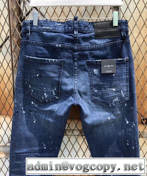 2019春夏は人気定番 抜け感のあるキレイめ ディースクエアード DSQUARED2 テーパードデニムパンツ