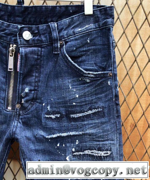 2019春夏は人気定番 抜け感のあるキレイめ ディースクエアード DSQUARED2 テーパードデニムパンツ