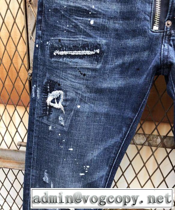 2019春夏は人気定番 抜け感のあるキレイめ ディースクエアード DSQUARED2 テーパードデニムパンツ