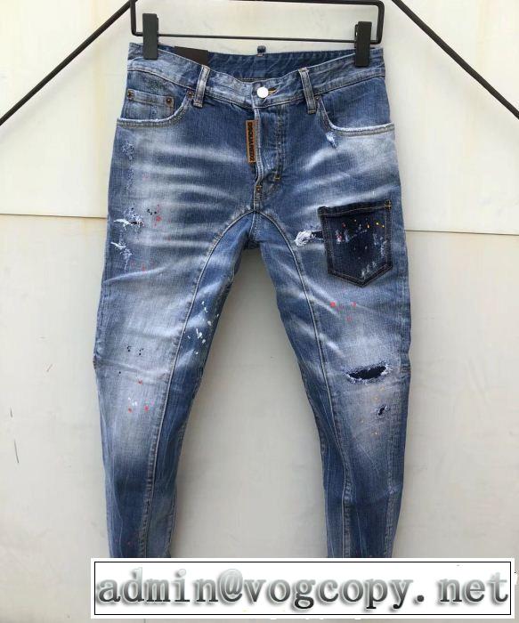 テーパードデニムパンツ 2019春夏のトレンド新商品 快適な着心地 ディースクエアード DSQUARED2