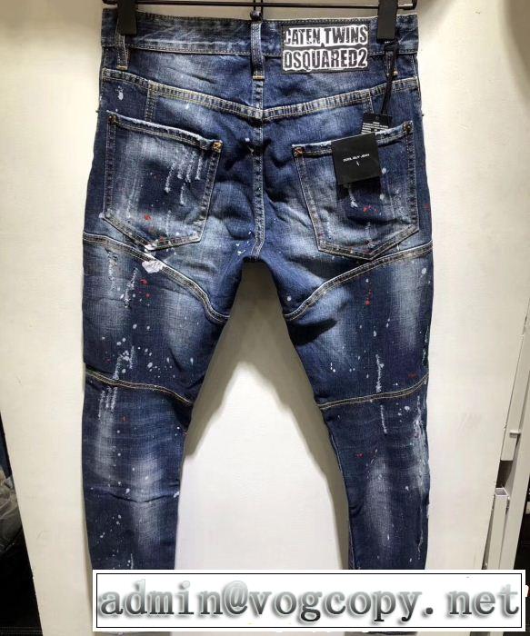 2019春夏の大注目トレンド 風通しのよい ディースクエアード DSQUARED2 テーパードデニムパンツ
