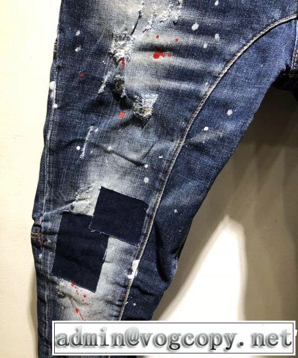 2019春夏の大注目トレンド 風通しのよい ディースクエアード DSQUARED2 テーパードデニムパンツ