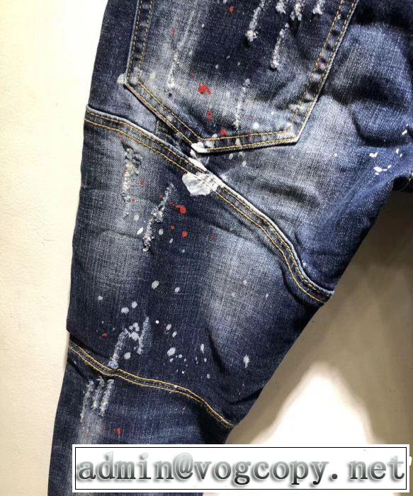 2019春夏の大注目トレンド 風通しのよい ディースクエアード DSQUARED2 テーパードデニムパンツ