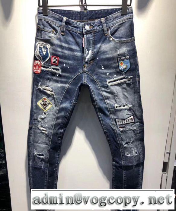 テーパードデニムパンツ 春夏の流行り2019新品 ディースクエアード DSQUARED2 今年もトレンド