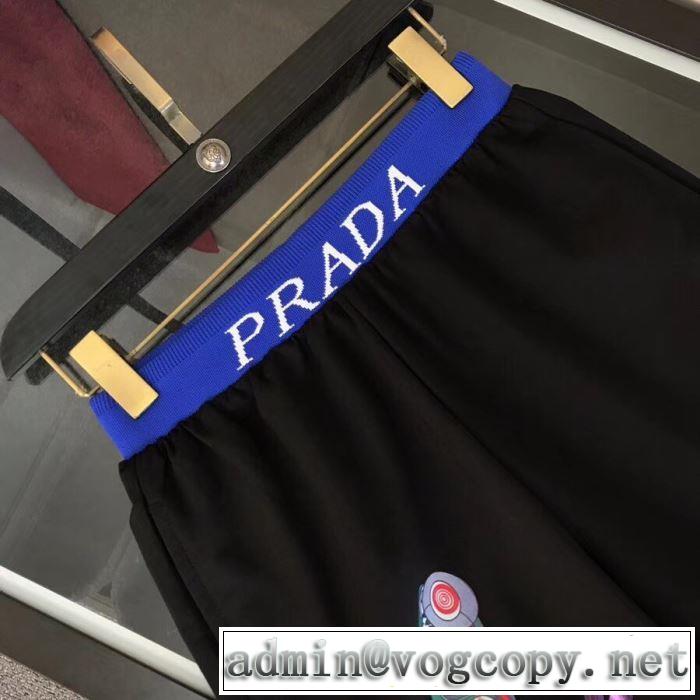プラダ PRADA  ぜひ今年のトレンドをチェックスエットパンツ  2色可選 グッと大人っぽい印象に