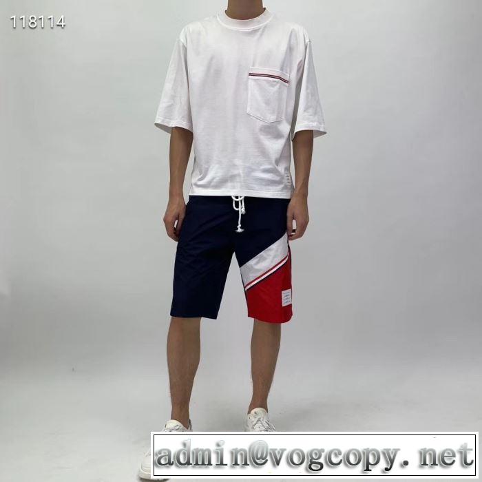 トムブラウン2019春夏は人気定番  THOM BROWNE スエットパンツ リラックス感のある着こなし