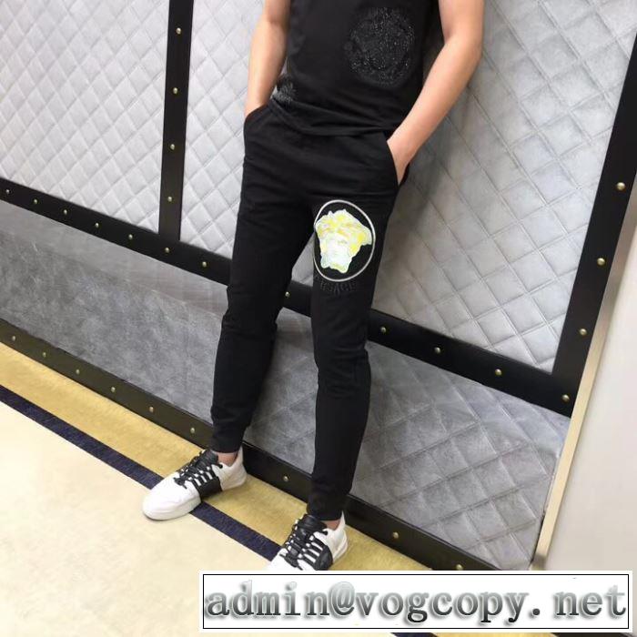 注目度が高まり最新コレクション ヴェルサーチVERSACE スエットパンツ 2019春夏は人気定番