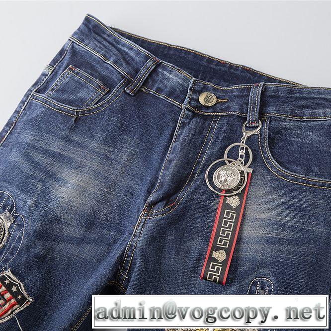 VERSACE 2019春夏人気トレンドアイテム ジーパン パンツ さわやか夏スタイル新品 ヴェルサーチ