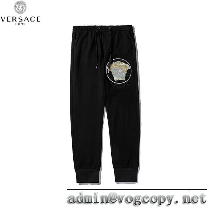 ヴェルサーチ《2019年》今、注目のストリート VERSACE 人気夏ファションおすすめ スエットパンツ