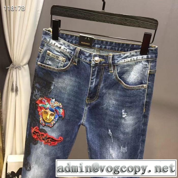 クールな印象を引き立て ヴェルサーチ ジーパン パンツ VERSACE  2019春夏は人気定番