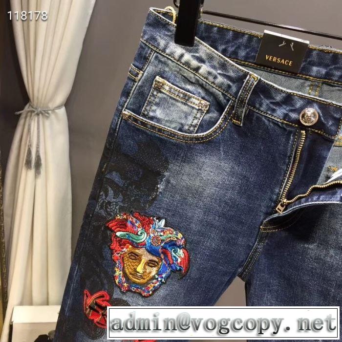 クールな印象を引き立て ヴェルサーチ ジーパン パンツ VERSACE  2019春夏は人気定番