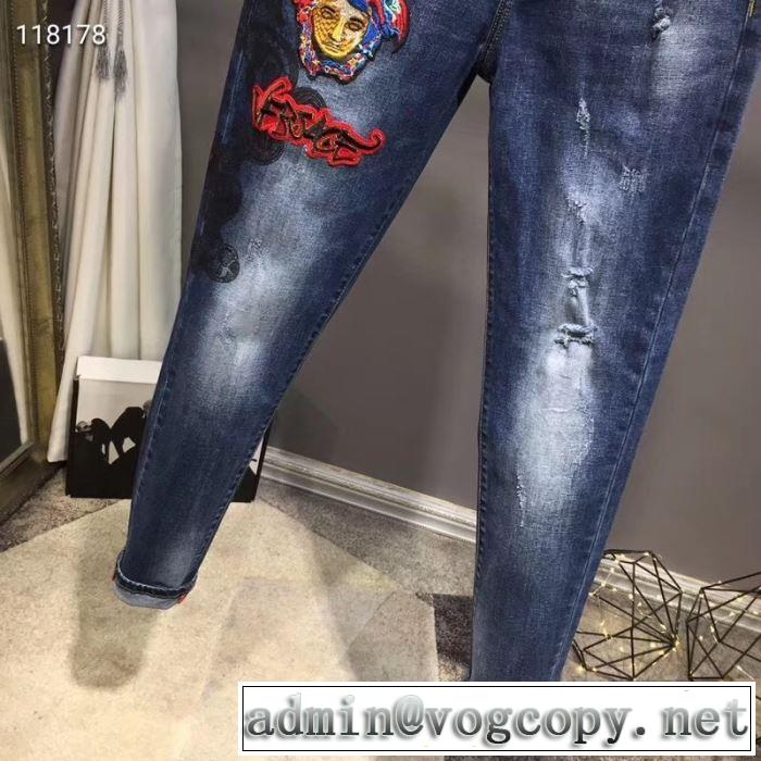 クールな印象を引き立て ヴェルサーチ ジーパン パンツ VERSACE  2019春夏は人気定番