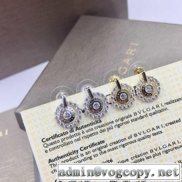ピアス  オススメしたい最新注目ファション ブルガリ BVLGARI おすすめ大人かわいい着こなし  2色可選
