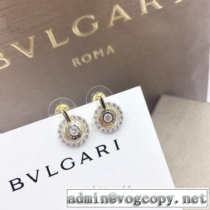 ピアス  オススメしたい最新注目ファション ブルガリ BVLGARI おすすめ大人かわいい着こなし  2色可選