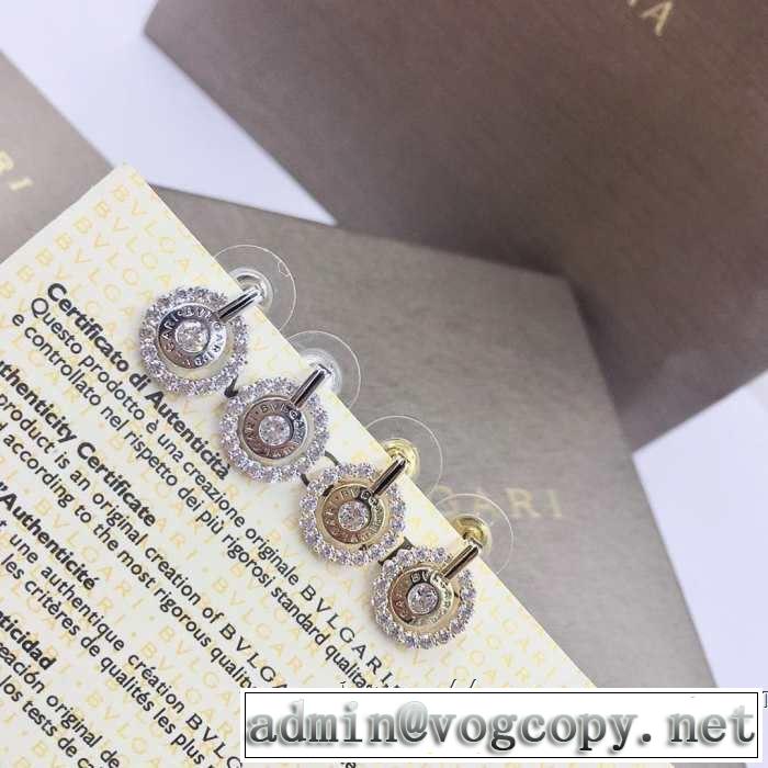 ピアス  オススメしたい最新注目ファション ブルガリ BVLGARI おすすめ大人かわいい着こなし  2色可選
