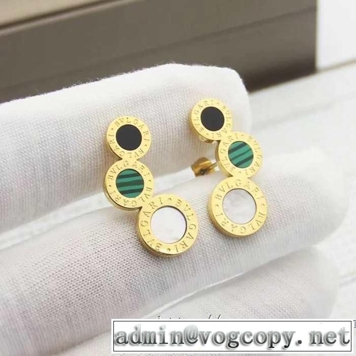 ピアス リラックススタイルが実現 ブルガリ BVLGARI 2019年最新ファッション 大人っぽく見せ新作 3色可選