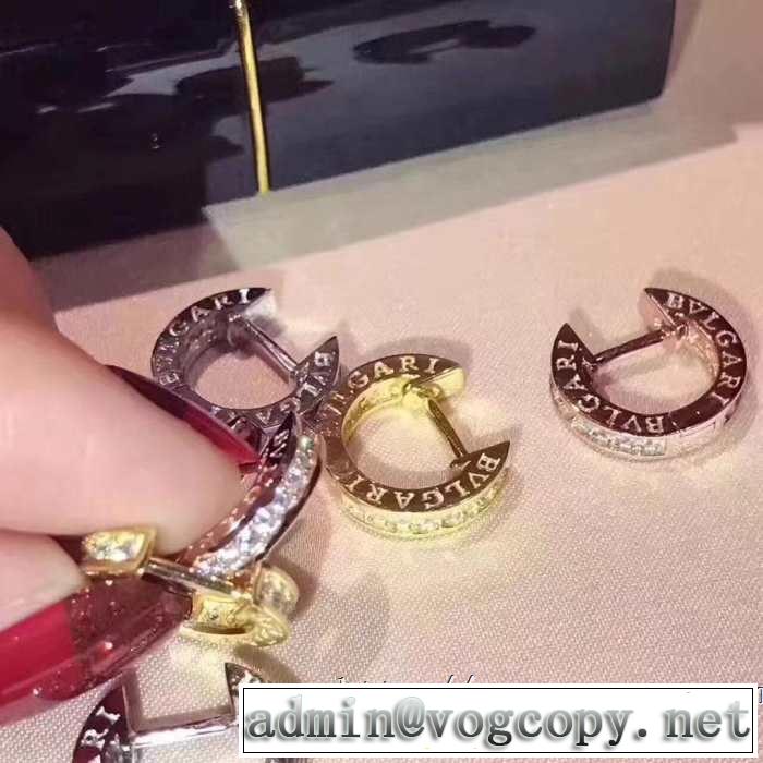 3色可選 トレンドアイテムとして継続 ブルガリ BVLGARI 春夏のトレンドアイテム ピアス 2019春夏の大注目トレンド