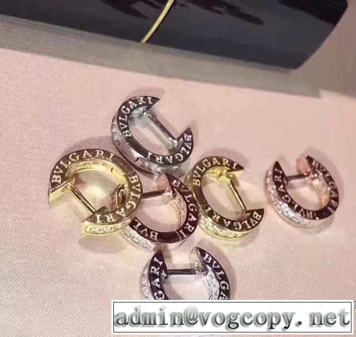 3色可選 トレンドアイテムとして継続 ブルガリ BVLGARI 春夏のトレンドアイテム ピアス 2019春夏の大注目トレンド